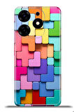 Tecno Spark 10 Pro Esnek Silikon Kamera Koruma 4k Desenli Özel Tasarım - Rainbow Puzzle