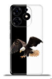 Tecno Spark 10 Pro Esnek Silikon Kamera Koruma 4k Desenli Özel Tasarım - SiyahBeyazParçalı