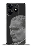 Tecno Spark 10 Pro Esnek Silikon Kamera Koruma 4k Desenli Özel Tasarım - Atatürk Çizgi