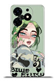 Tecno Spark 10 Pro Esnek Silikon Kamera Koruma 4k Desenli Özel Tasarım - Billie Eilish