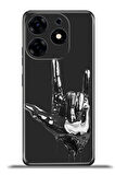 Tecno Spark 10 Pro Esnek Silikon Kamera Koruma 4k Desenli Özel Tasarım - Rocknroll