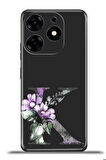 Tecno Spark 10 Pro Esnek Silikon Kamera Koruma Kişiye Özel Harfler Flora - K Harfi