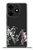 Tecno Spark 10 Pro Esnek Silikon Kamera Koruma Kişiye Özel Harfler Flora - M Harfi