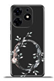 Tecno Spark 10 Pro Esnek Silikon Kamera Koruma Kişiye Özel Harfler Flora - O Harfi
