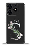 Tecno Spark 10 Pro Esnek Silikon Kamera Koruma Kişiye Özel Harfler Flora - S Harfi