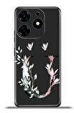 Tecno Spark 10 Pro Esnek Silikon Kamera Koruma Kişiye Özel Harfler Flora - Ü Harfi