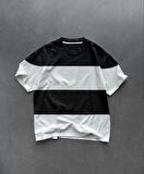 civetta Unisex Bisiklet Yaka Parçalı T-Shirt - Siyah