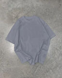 civetta Unisex Basic Bisiklet Yaka Oversize T-Shirt - Füme