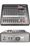 Midex MPX-1200P Power Mikser Amfi 8 Kanal 2x600W Dijital Efekt Bt EQ Usb