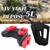 Atv- Utv - Jeep Yedek Yakıt- Benzin - Yağ Bidonu 5 Litre 2 Li Paket 10 Litre Gönderim Siyah