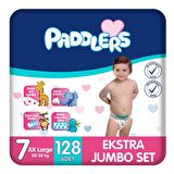 Paddlers Bebek Bezi 7 Numara XX-Large 128 Adet (20-30 Kg) Ekstra Jumbo Set