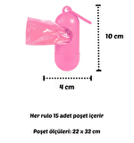 Çanta Boy Kirli Bebek Bezi Çöp Poşeti ve Taşıma Çantası (Pembe)