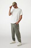 Guess Z4BI02I3Z14G018 AZHA CN OVER Beyaz Yuvarlak Yaka Oversized Desenli Erkek T-Shirt