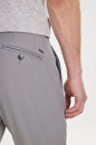 Comfort Fit Rahat Kesim Yan Cepli Desenli Beli Lastikli Pantolon