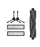 Dreame D10S D10S Pro Uyumlu Yedek Mopsuz Silikon Fırça Hepa Filtre Seti-5 Parça