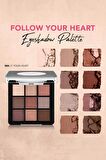 Mat & Işıltılı Kremsi Far Paleti - Eye Shadow Palette - 004 Follow Your Heart- 8682536048460
