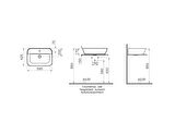 VitrA Geo 7426B083-0041 Dikdörtgen Çanak Lavabo, 60 cm, Mat Siyah