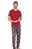 Pierre Cardin  Erkek Kısa Kollu  V Yaka Penye Pijama Takımı