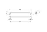 VitrA Base 700 A4407036 Uzun Havluluk, Mat Siyah