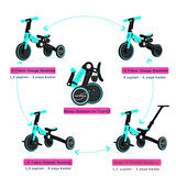 He"y"diye Uonibaby 5 in 1 (Picasso Model) 3 Teker Bebek / Çocuk Pedallı Bisiklet + Denge Bisikleti