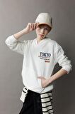 DeFacto Erkek Çocuk Oversize Geniş Kalıp Kapüşonlu Sırt Baskılı Sweatshirt D8495A825SPWT32