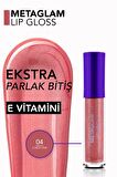 Flormar Metaglam Yoğun Işıltılı & Nemlendirici Etkili Dudak Parlatıcısı-004 Cyber Pınk-8682536080811
