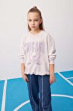 DeFacto Kız Çocuk NBA Chicago Bulls Oversize Geniş Kalıp Bisiklet Yaka Sweatshirt C0802A824SPPN424