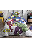 Özdilek Avengers Team Tek Kişilik Disney Lisanslı Lastikli Fitted Çarşaf Kapitone Çocuk Nevresim Takımı