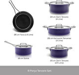 Karaca Swiss Crystal Mastermaid 9 Parça Tencere Seti Crape Purple