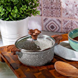 Karaca Dark Silver Biogranit Mini Tencere 12 Cm