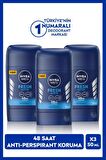 Nivea MEN Erkek Stick Deodorant Fresh Active 50ml, 48 Saat Koruma, X3 Adet