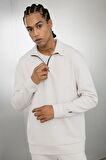 DeFactoFit Standart Fit Dik Yaka Fermuarlı Sporcu Sweatshirt D2022AX24AUBG721