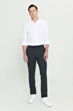 Slim Fit Dar Kesim Beli Bağlamalı Esnek Pantolon