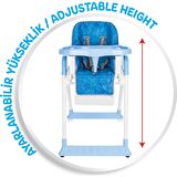 Norfolk Poly Smart Mama Sandalyesi, Portatif, Katlanır, Yükseklik Ayarlı, Tekerlekli, İçi Pedli - Mavi