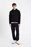 DeFacto Regular Fit Kapüşonlu Baskılı Sweatshirt C6131AX24AUBK81