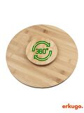 Bambu 360° Dönen 2 Katlı Baharatlık Düzenleyici , Sunumluk, Organizer, Katlı Stant