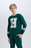 DeFacto Erkek Çocuk Bisiklet Yaka Baskılı Sweatshirt D4342A824WNGN671