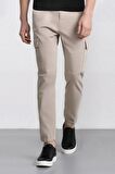 DeFacto Jogger Gabardin Pantolon Beli Lastikli Kargo Cepli Lastikli Paça E1037AX24WNBG766