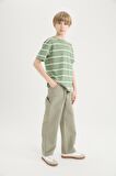 Erkek Çocuk Wide Leg Standart Paça Gabardin Pantolon