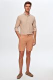 Slim Fit Bej Pötikare Gömlek 4HF02ORT03314