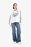 DeFacto Coool Oversize Geniş Kalıp Bisiklet Yaka Baskılı Kalın Kumaş Sweatshirt D5957AX25SPWT32