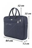 Case Club 17"-17,3 inç Laptop Çantası  Taban Mat Destekli Su Geçirmez Dış Yüzey Omuz Askılı  Unisex