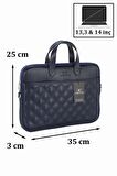 Case Club Macbook Air Pro 13.3" & 14" Inç Uyumlu Lacivert Laptop Evrak Çantası