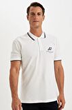 DeFacto New Regular Fit Baskılı Kısa Kollu Pike Polo Tişört C9227AX24SMWT34