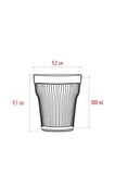 Akrilik Füme 6lıi Kısa Bardak & Su Meşrubat Kahve Yanı Bardağı 300 ml ( Cam Değildir )
