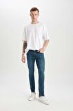 DeFacto Pedro Slim Fit Dar Kalıp Normal Bel Dar Paça Jean Pantolon B0398AX24SPNM41