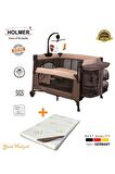 Holmer Maxi Comfort Coolstyle Anne Yanı-deluxe Kumaş Premium Oyun Parkı Bej + Aloevera Yatak 70x110 Cm