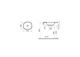 VitrA Plural 7810B474-1083 Kare Alçak Tezgahaltı Lavabo, VitrA Clean, 45 cm, Mat Kil Beji