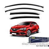 Renault Megane 4 HB Niken Kromlu Cam Rüzgarlığı 4lü Set 2016 ve Üstü