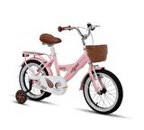 Tommybike Latte Sepetli, Elcikli 16 Jant Çocuk Bisikleti, 4-6 Yaş Çocuk Bisikleti Pembe